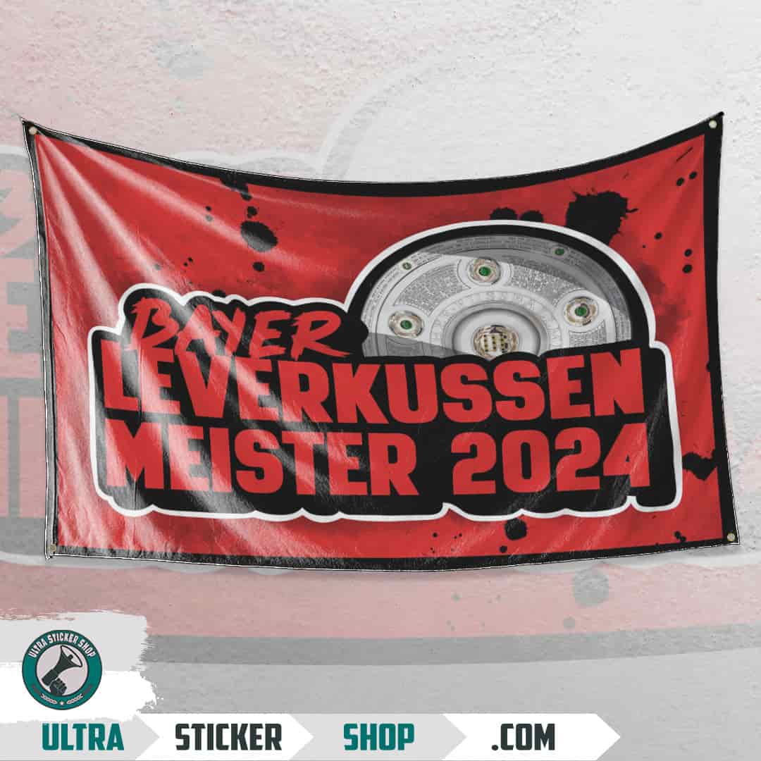Bayer Leverkusen meister 2024 Flag