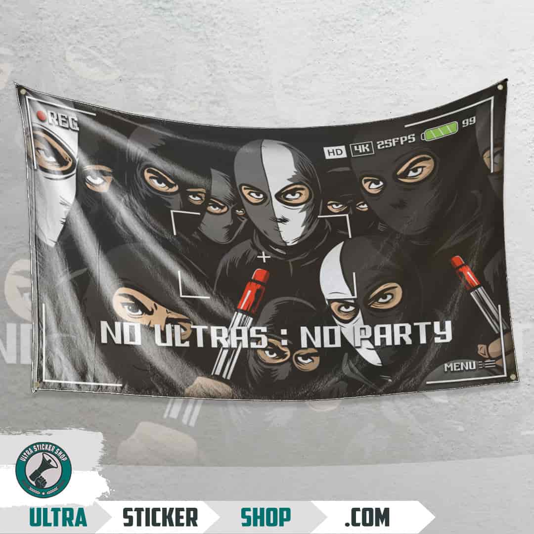 No ultras : No party Flag
