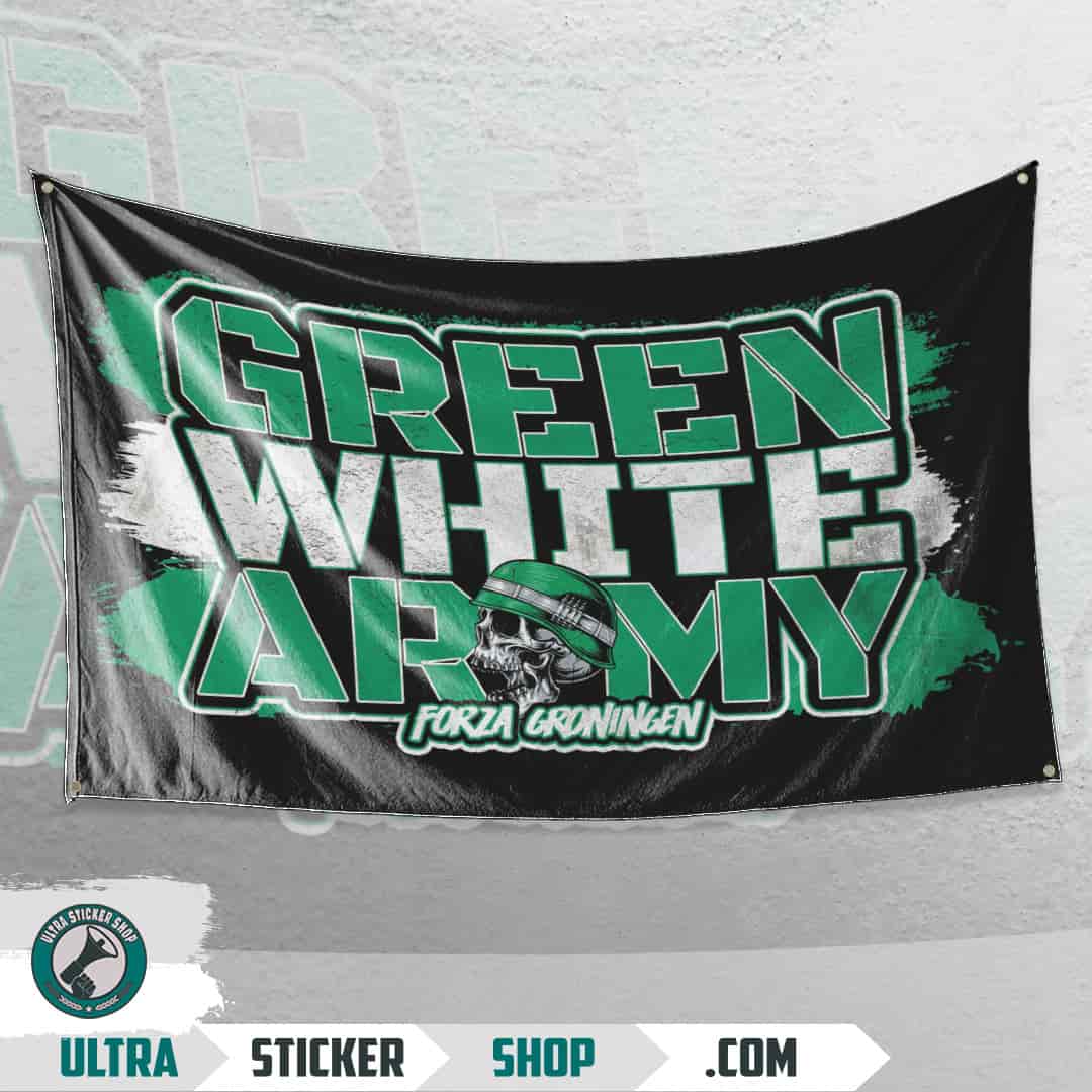 Green white army Flag