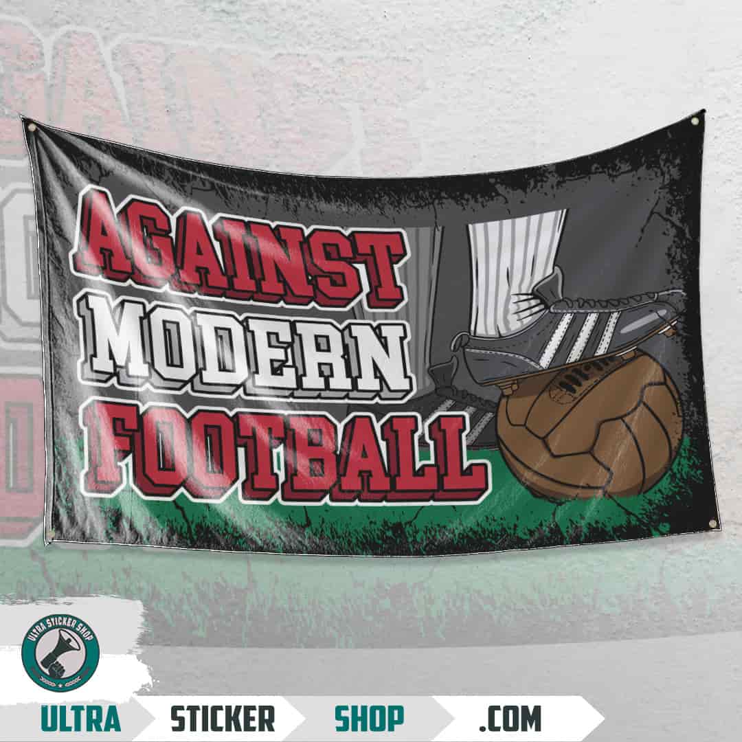 Against modern football Flag