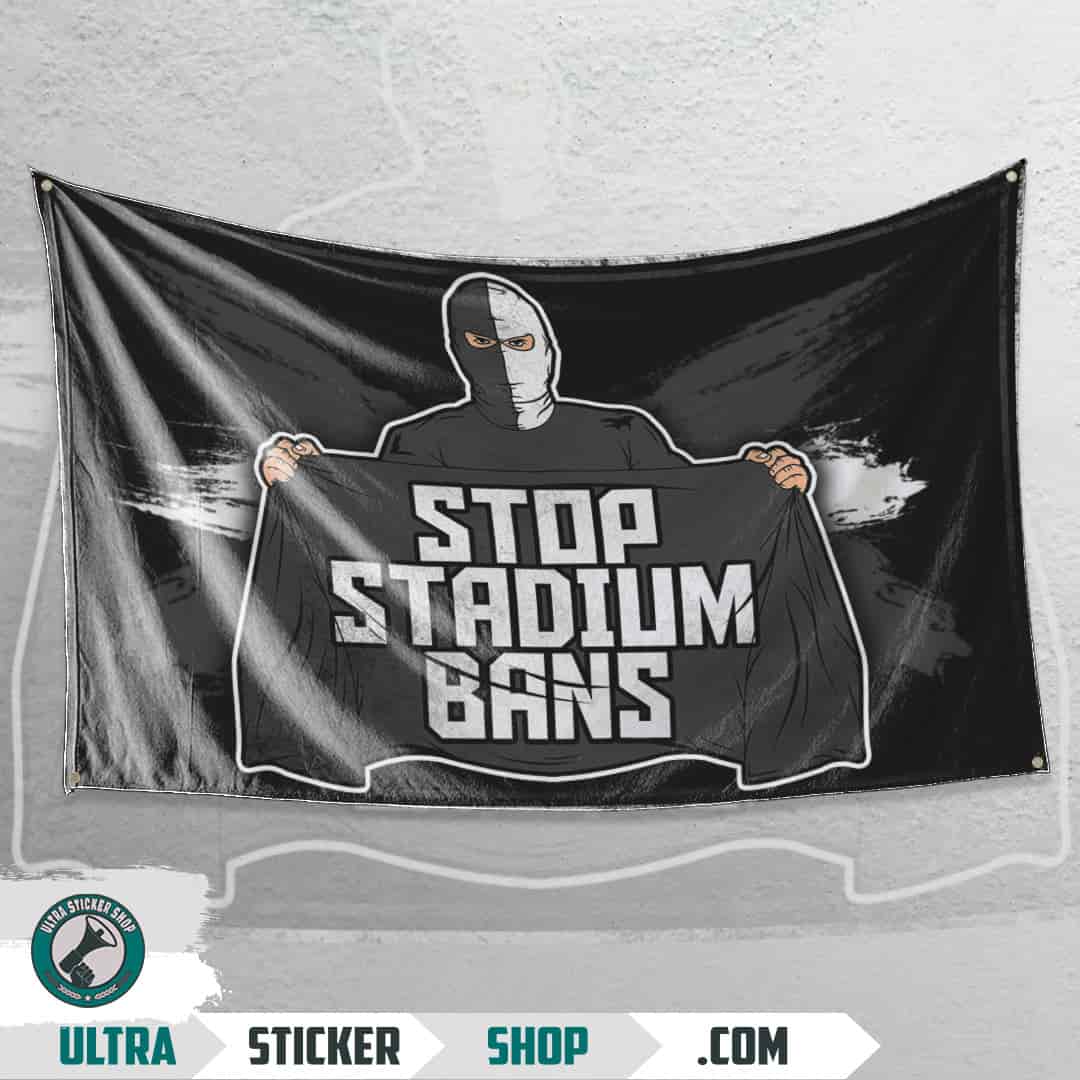 Stop stadium bans Flag