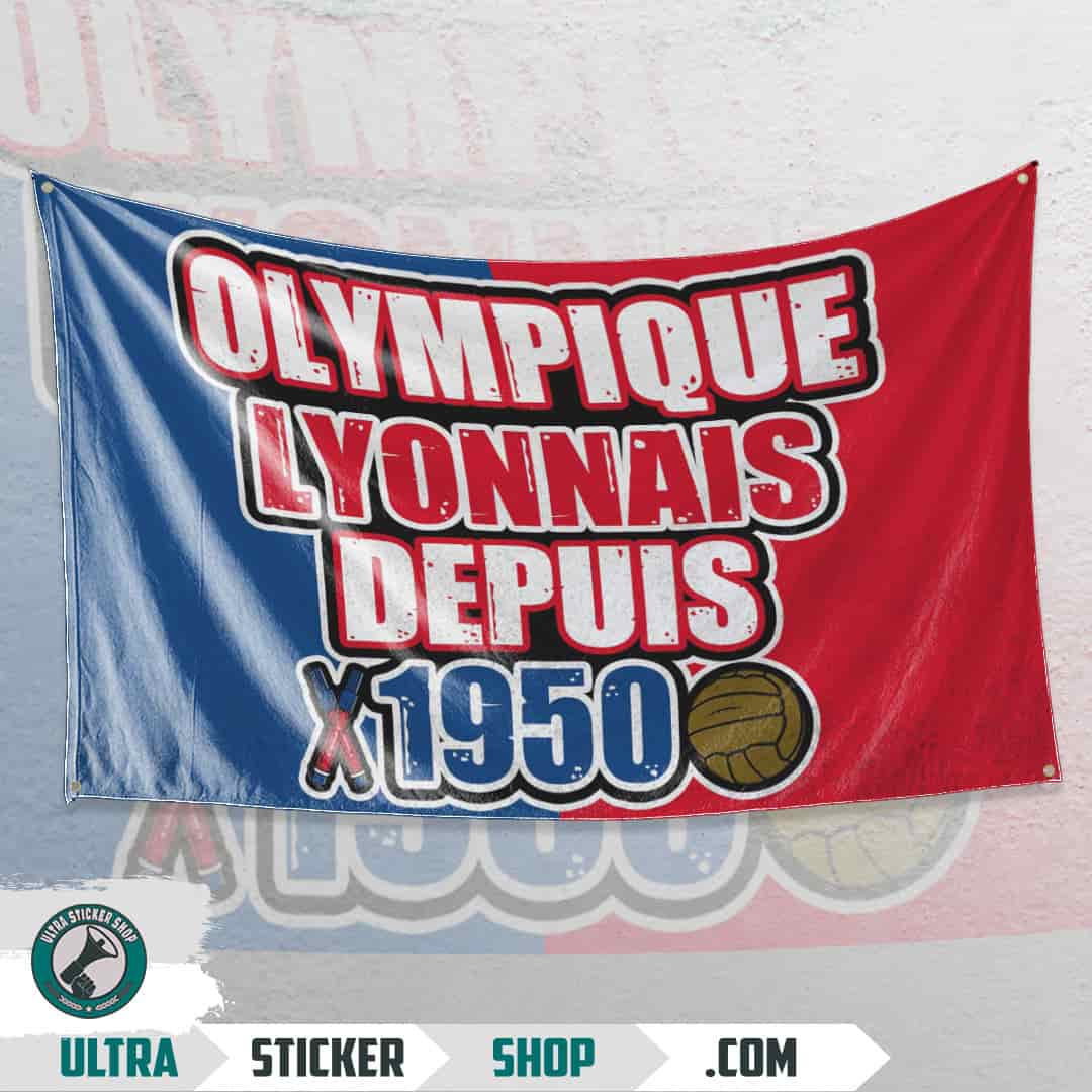 Olympique lyonnais Depius 1950 Flag