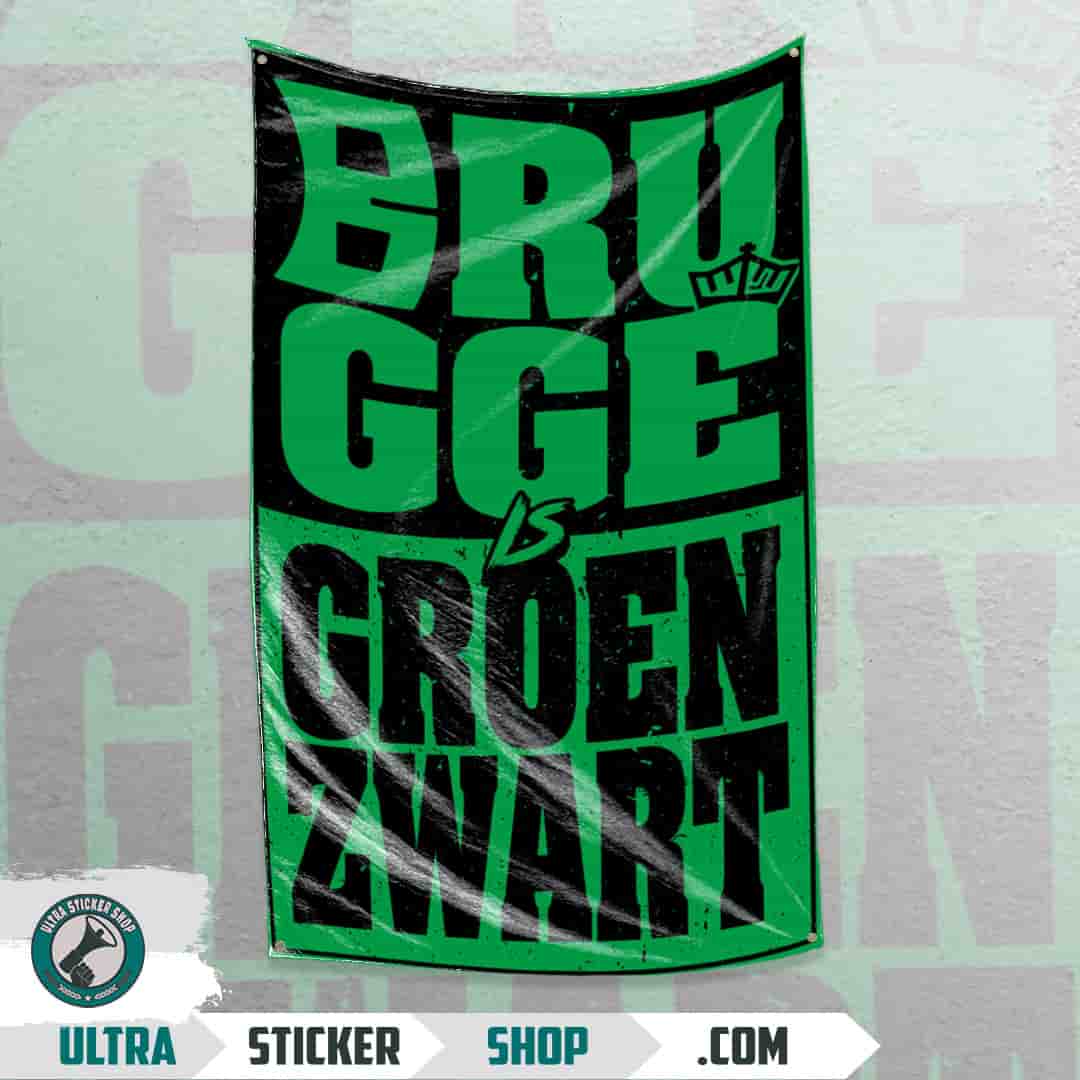 Brugge is groen zwart Flag