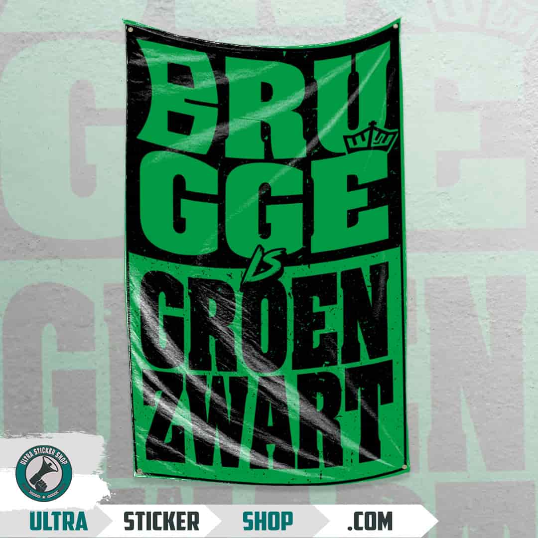 Brugge is groen zwart Flag