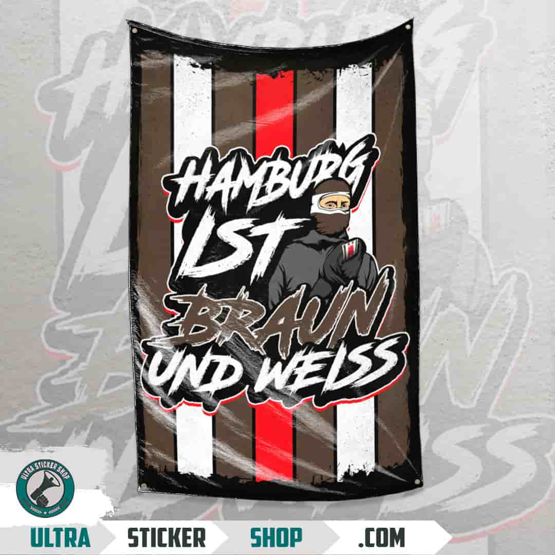 Hamburg ist Braun und Weiss Flag