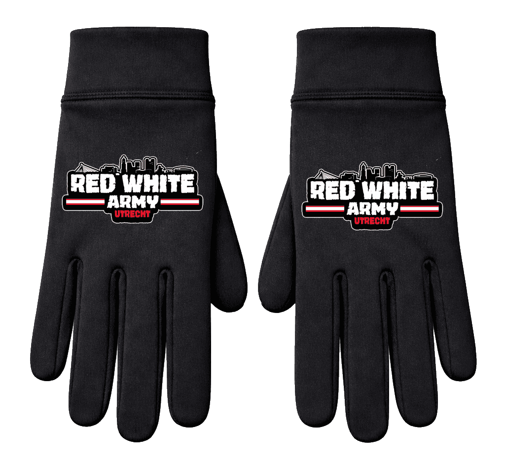 Red white army Utrecht Gloves