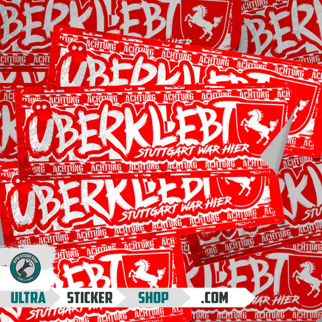überklebt Stuttgart war hier Stickers