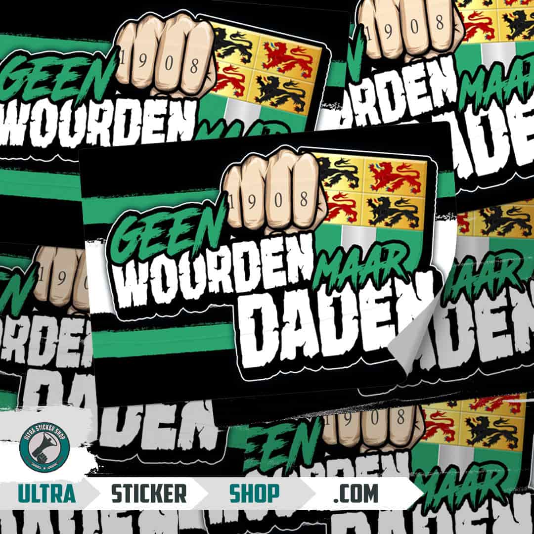 Geen woorden maar daden Stickers