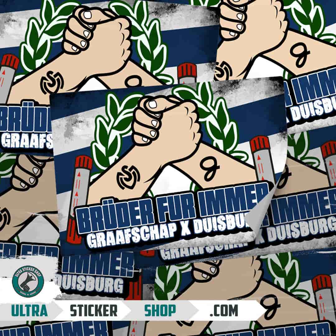 Bruder für immer Graafschap X Duisburg Stickers