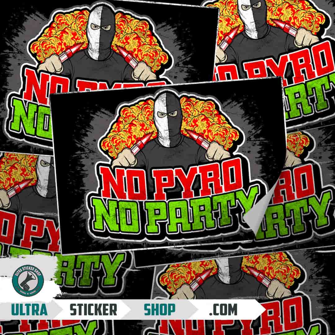 No pyro no party Stickers