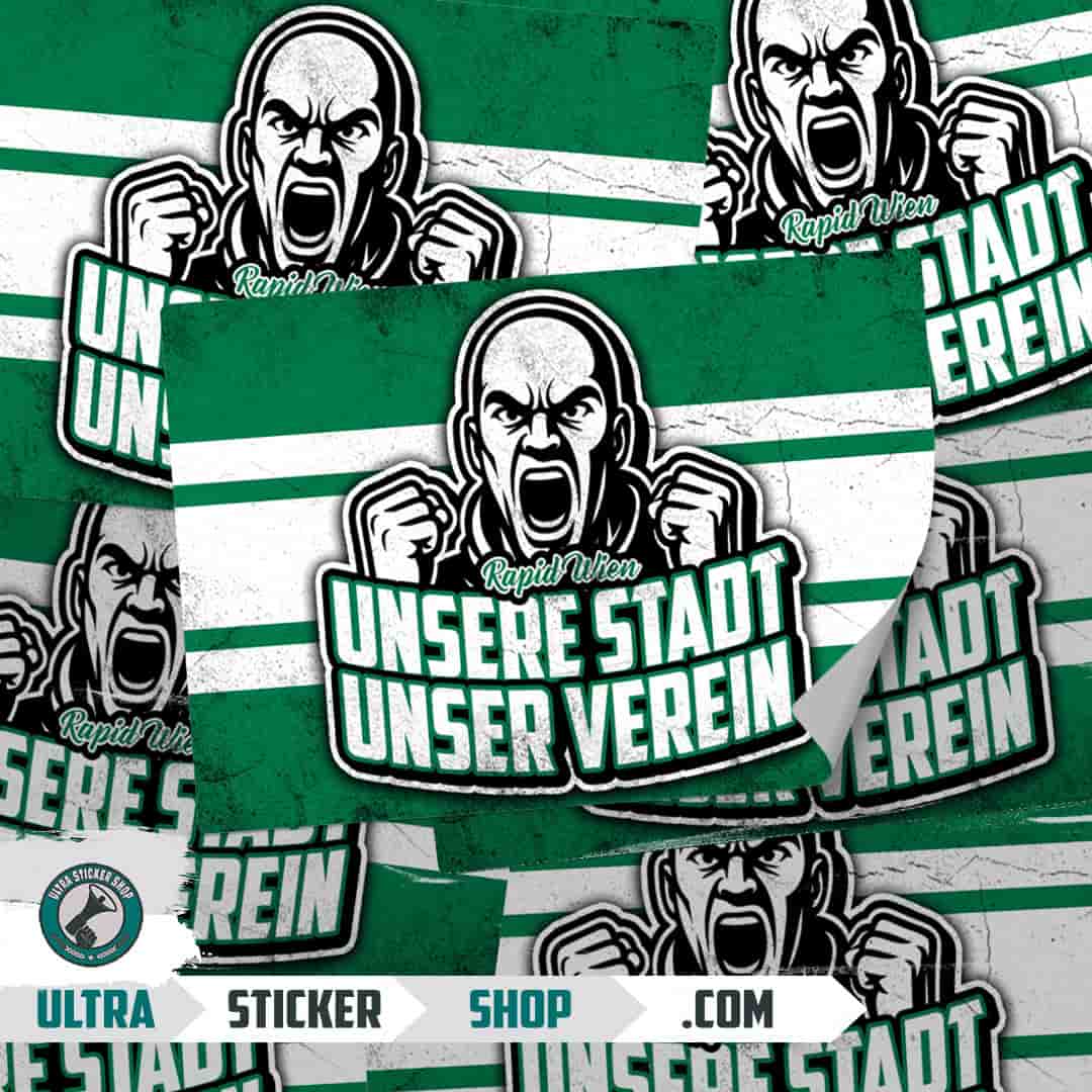 Rapid Wien Unsere Stadt unser verein Stickers