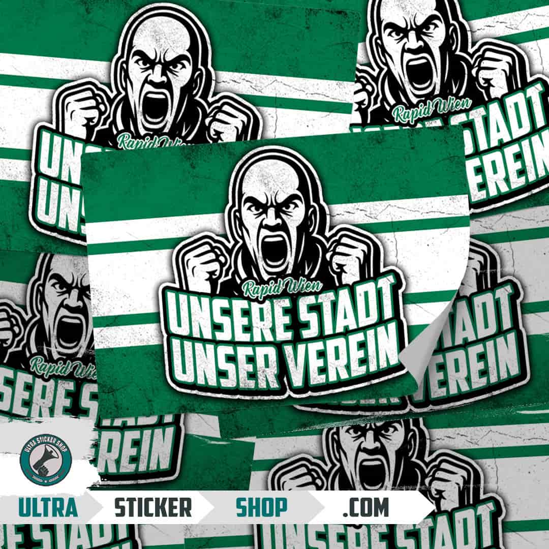 Rapid Wien Unsere Stadt unser verein Stickers
