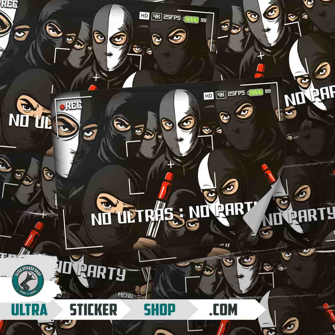 No ultras : No party Stickers