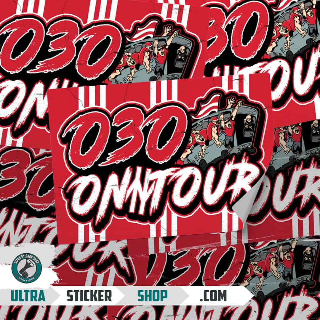 030 on tour Stickers