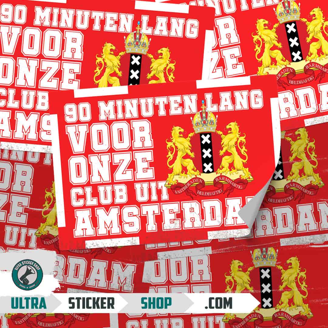 90 Minuten lang voor onze club uit Amsterdam Stickers