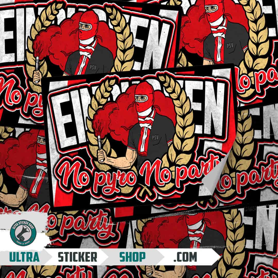 No pyro no party Eindhoven Stickers