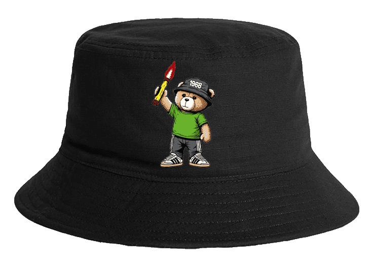 Paris 1968 bear Bucket Hat
