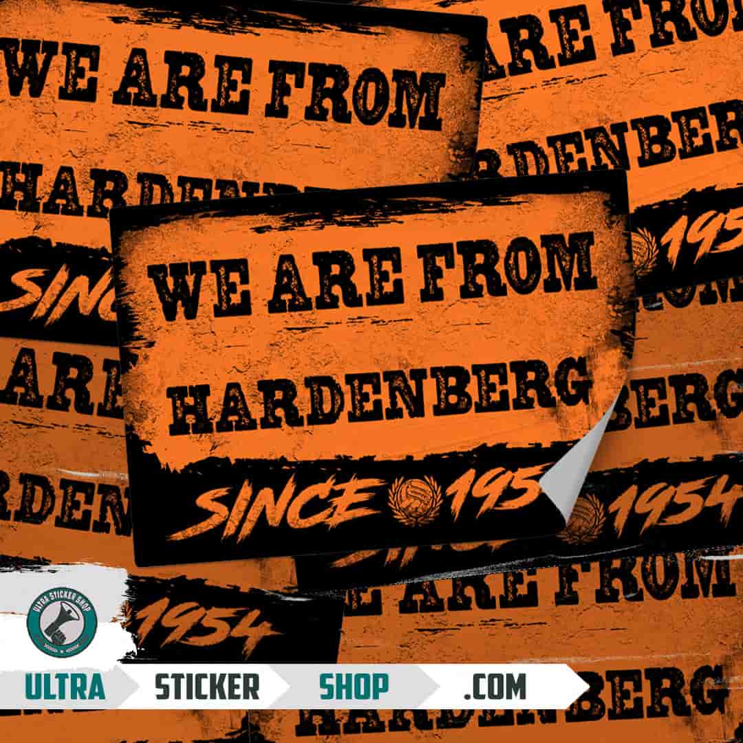 We are from Hardenberg since 1954 Stickers