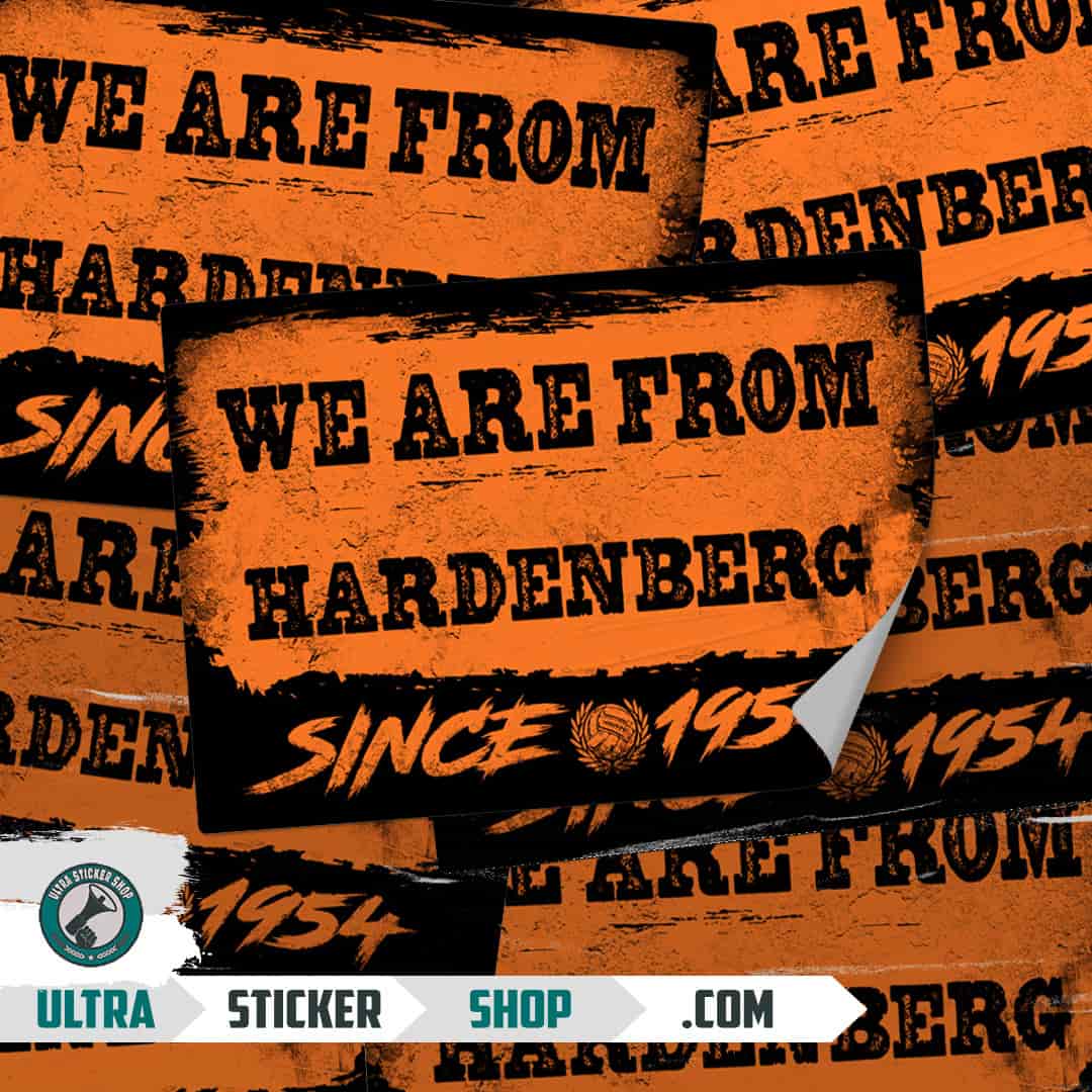 We are from Hardenberg since 1954 Stickers