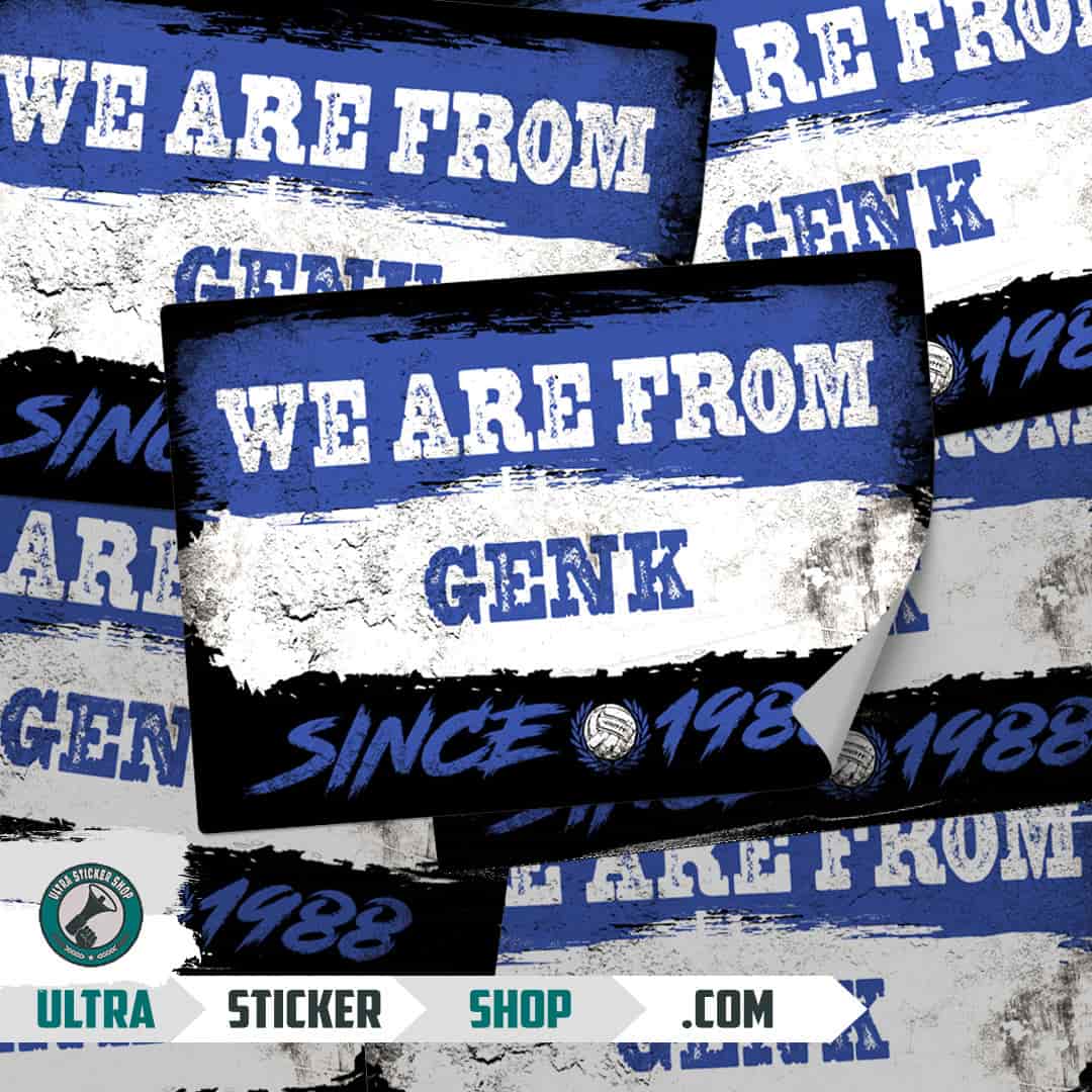 We are from Genk since 1988 Stickers