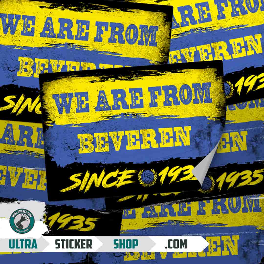 We are from Beveren since 1935 Stickers