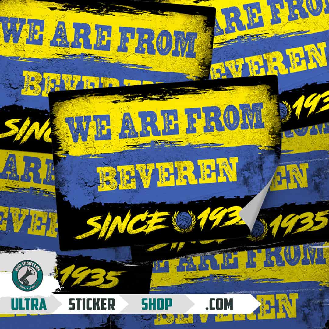 We are from Beveren since 1935 Stickers
