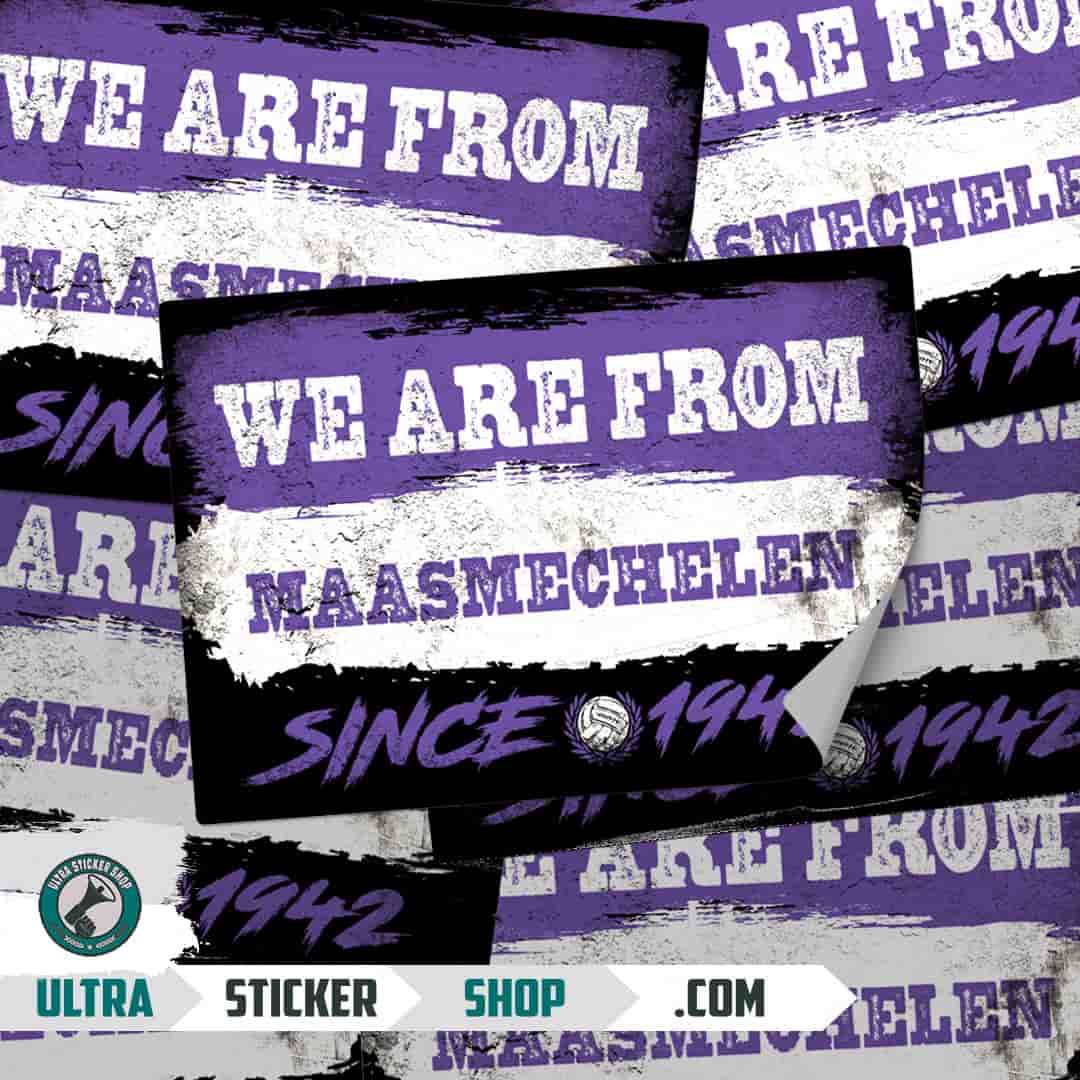 We are from Maasmechelen since 1942 Stickers