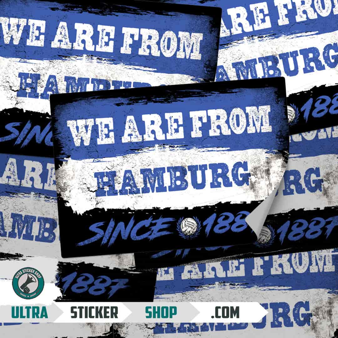 We are from Hamburg since 1887 Stickers