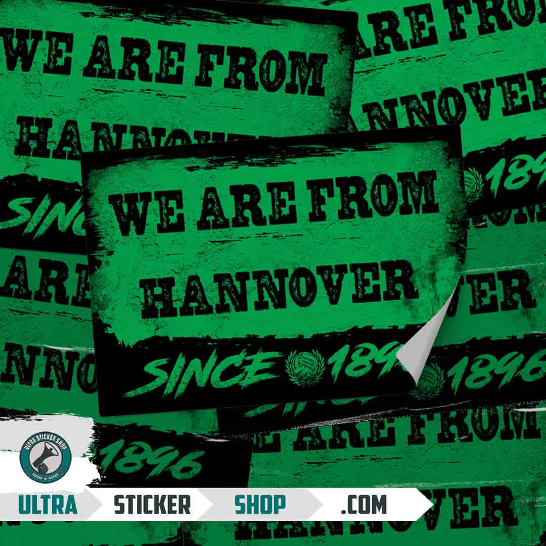We are from Hannover since 1896 Stickers