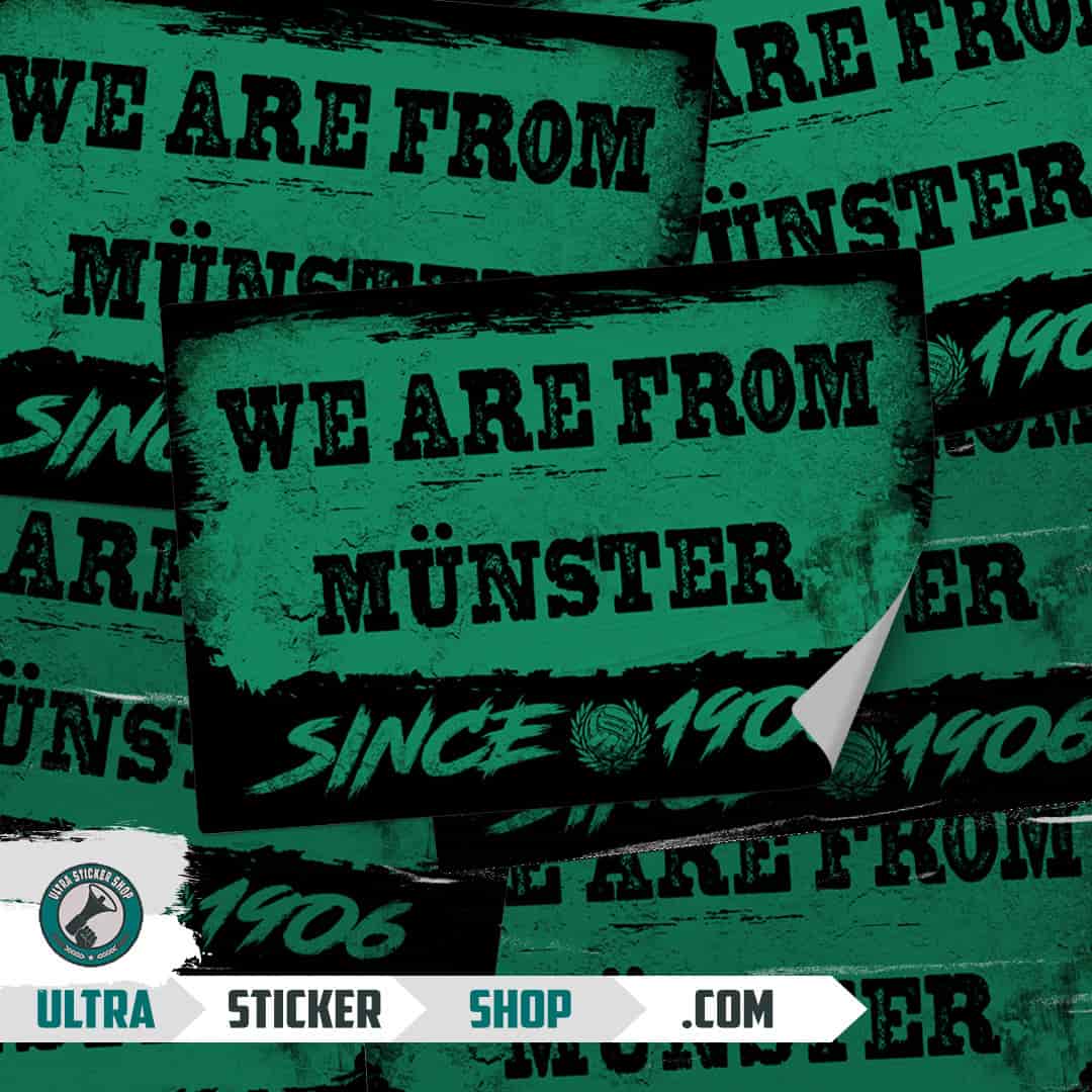 We are from Münster since 1906 Stickers