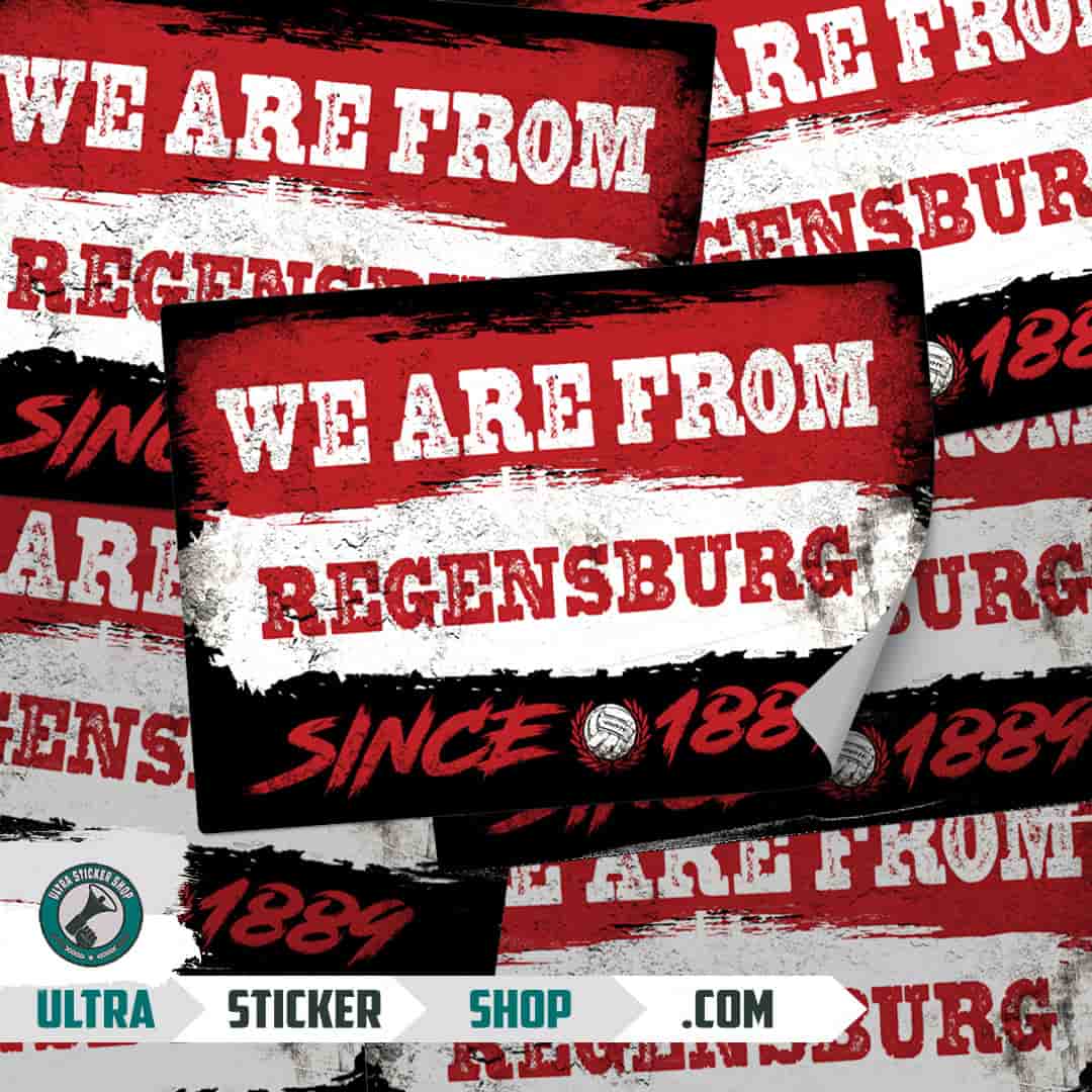 We are from Regensburg since 1889 Stickers