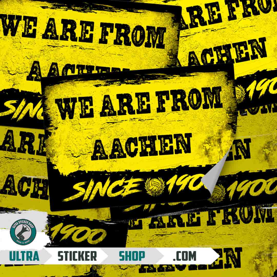 We are from Aachen since 1900 Stickers