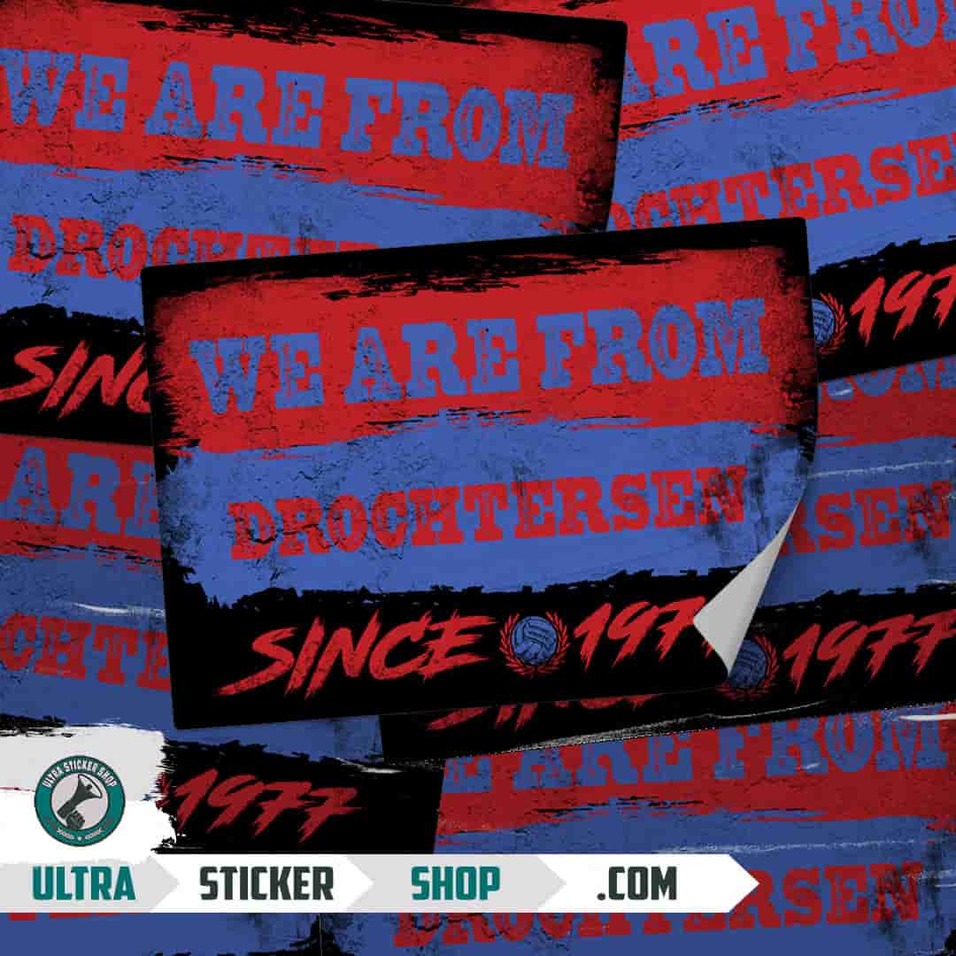 We are from Drochtersen since 1977 Stickers