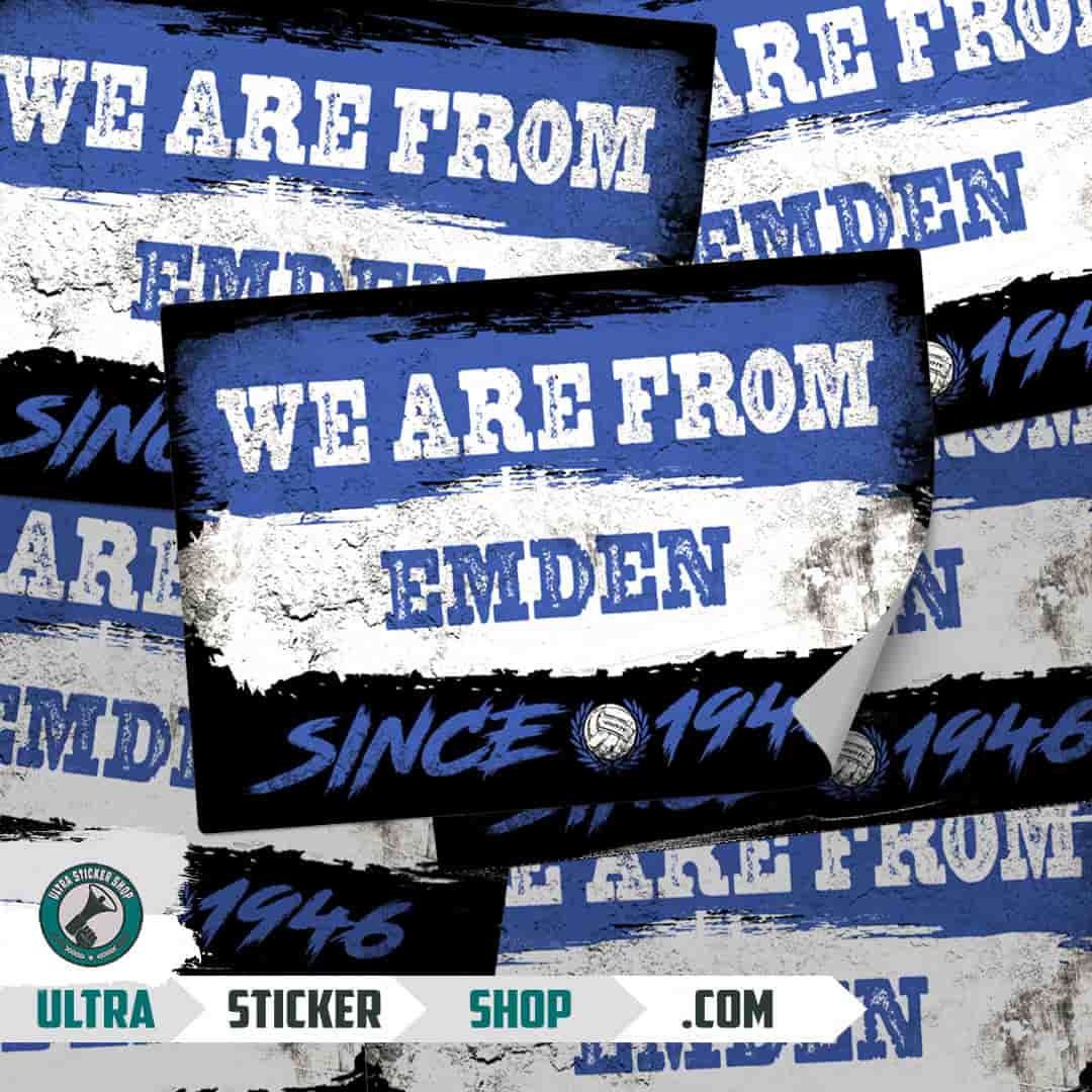 We are from Emden since 1946 Stickers