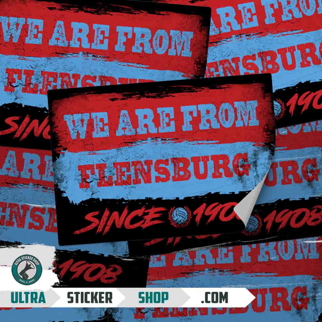 We are from Flensburg since 1908 Stickers