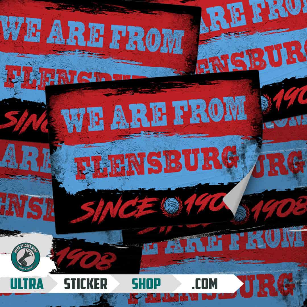 We are from Flensburg since 1908 Stickers