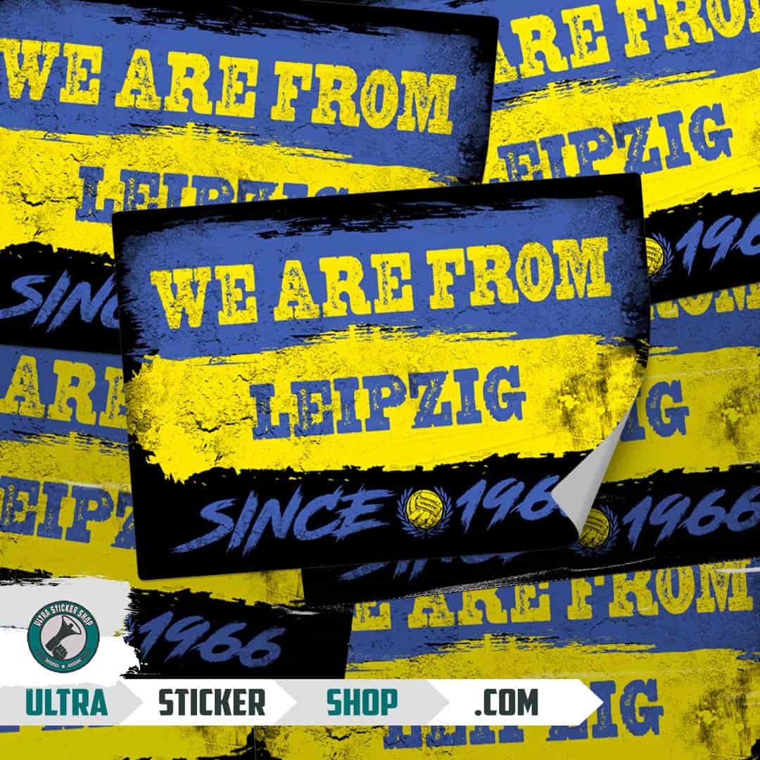 We are from Leipzig since 1966 Stickers