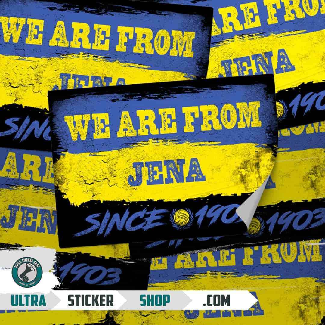 We are from Jena since 1903 Stickers