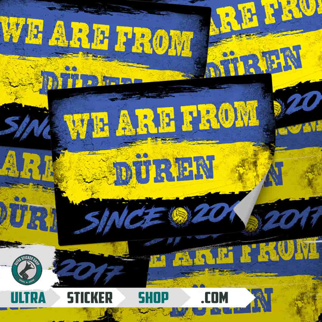 We are from Düren since 2017 Stickers