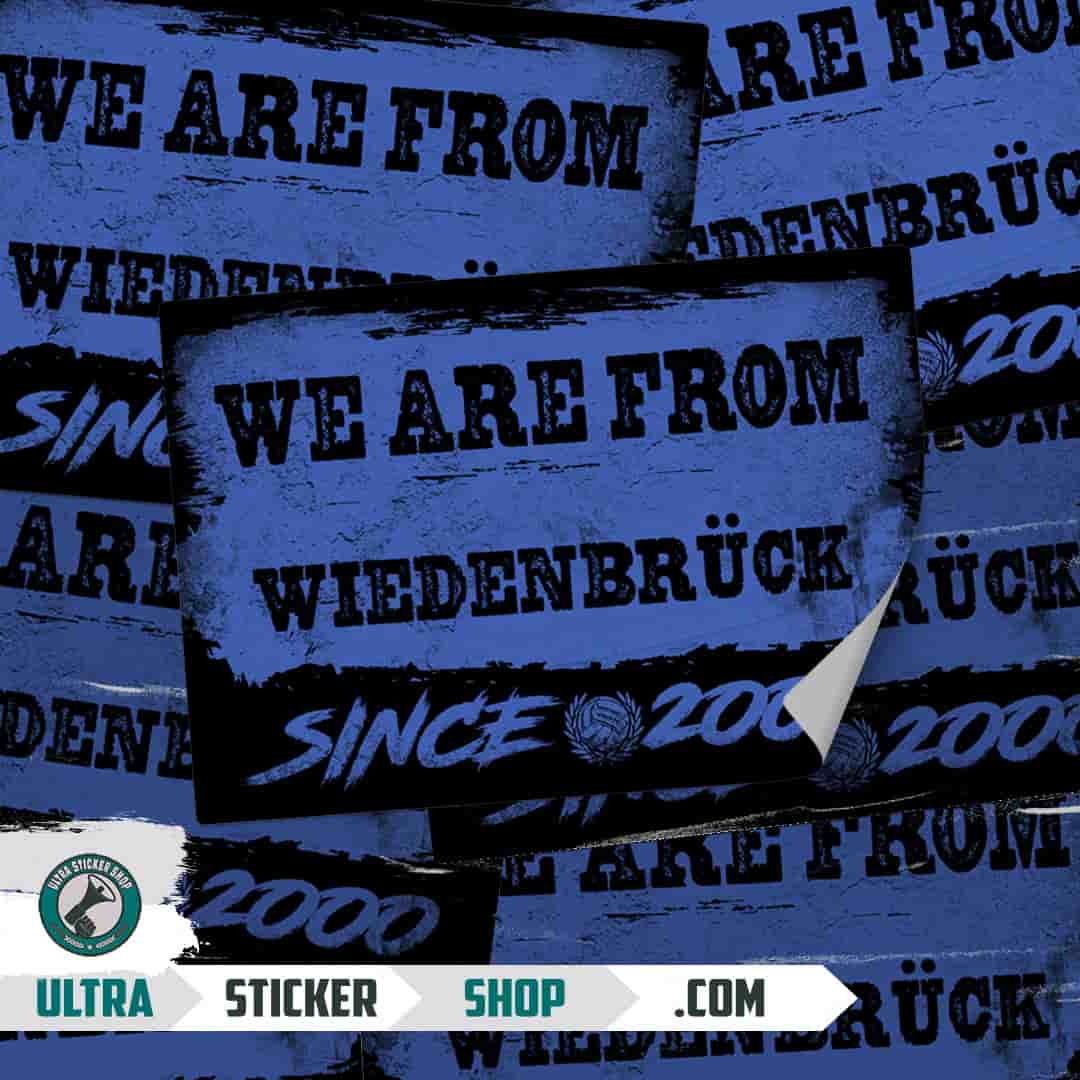 We are from Wiedenbrück since 2000 Stickers