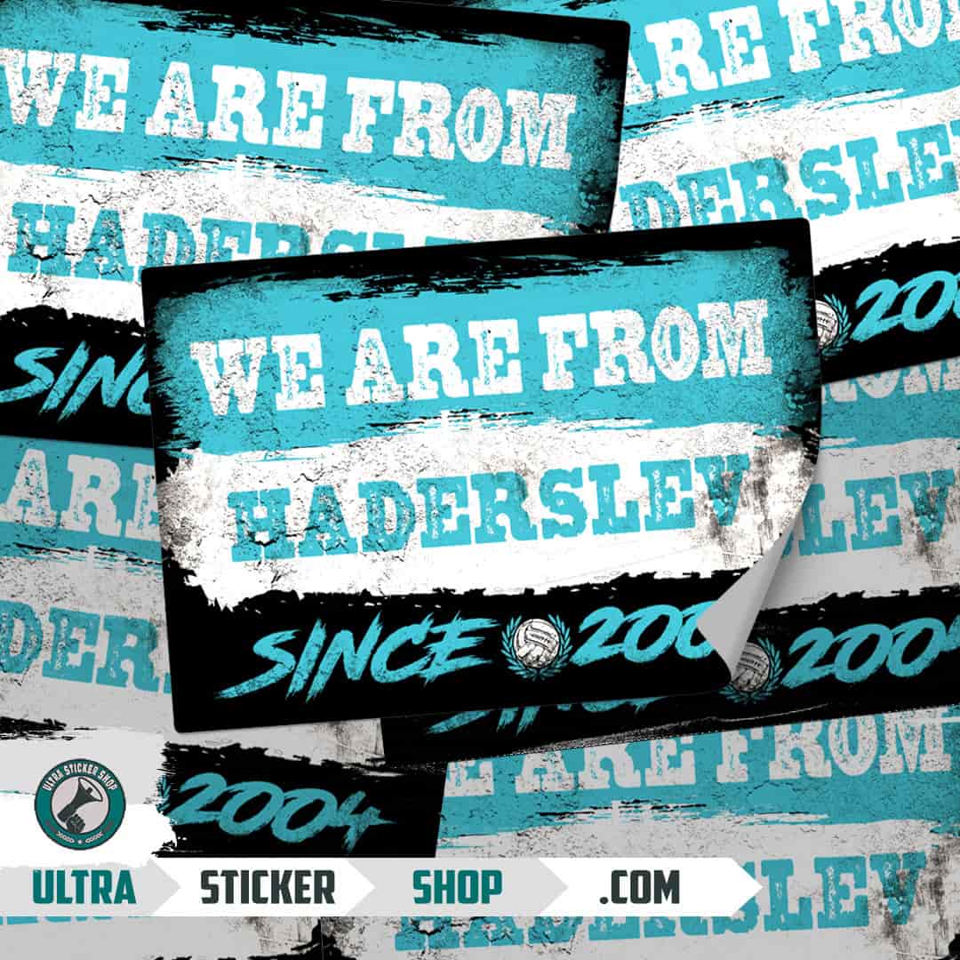 We are from Haderslev since 2004 Stickers