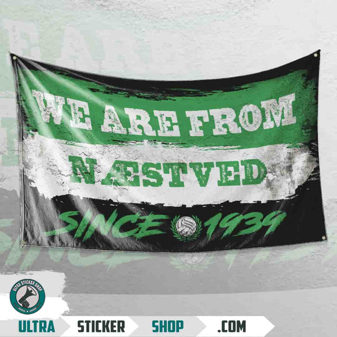 We are from Næstved since 1939 Flag