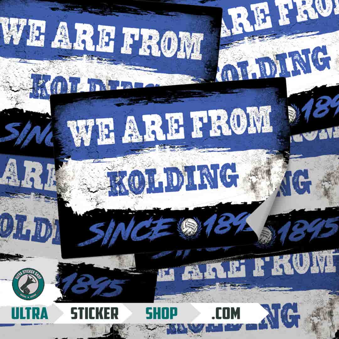 We are from Kolding since 1895 Stickers