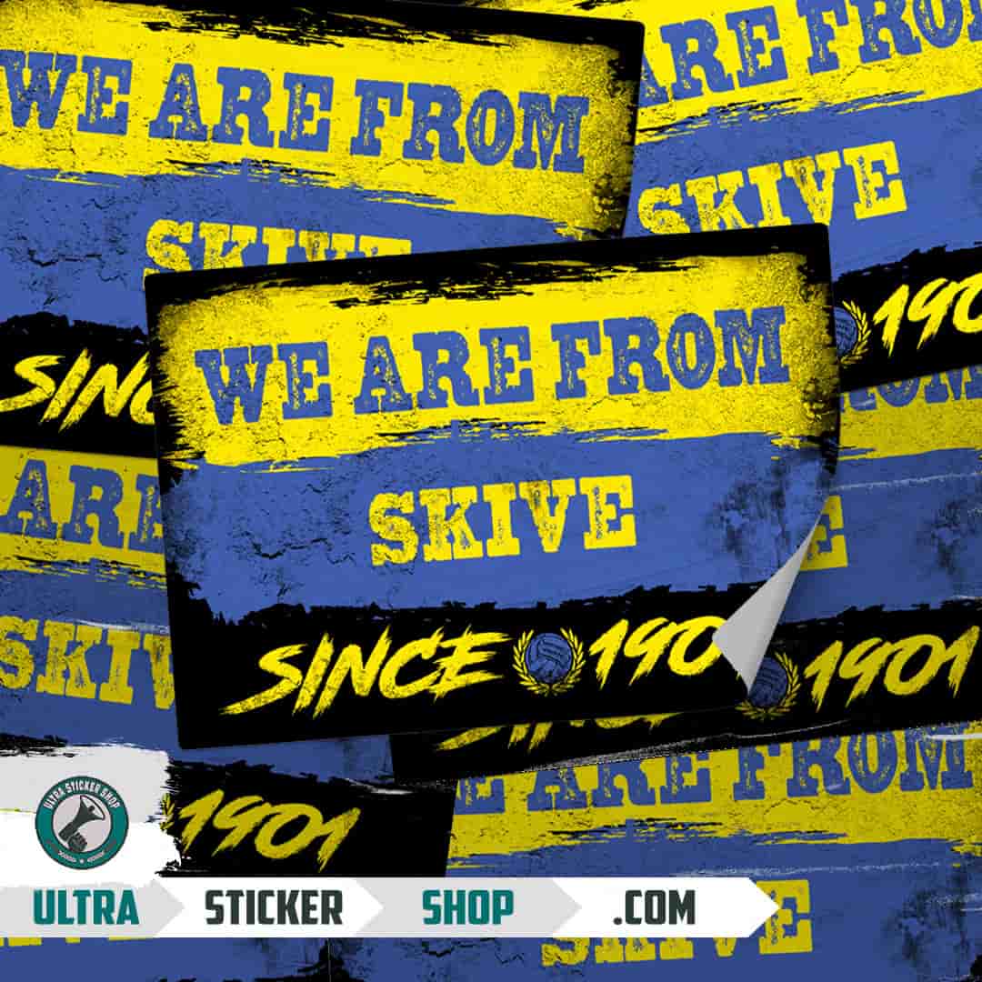 We are from Skive since 1901 Stickers