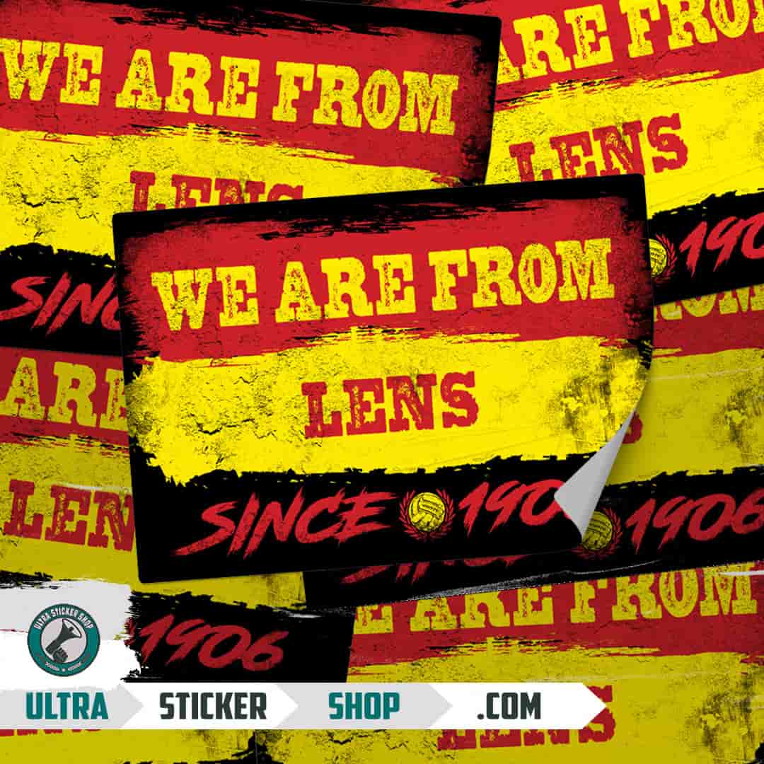 We are from Lens since 1906 Stickers