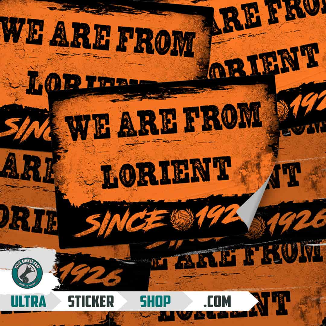 We are from Lorient since 1926 Stickers
