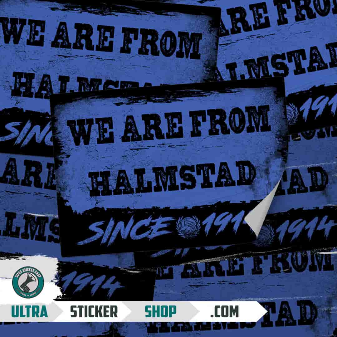 We are from Halmstad since 1914 Stickers