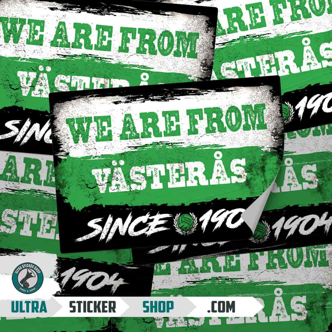We are from Västerås since 1904 Stickers