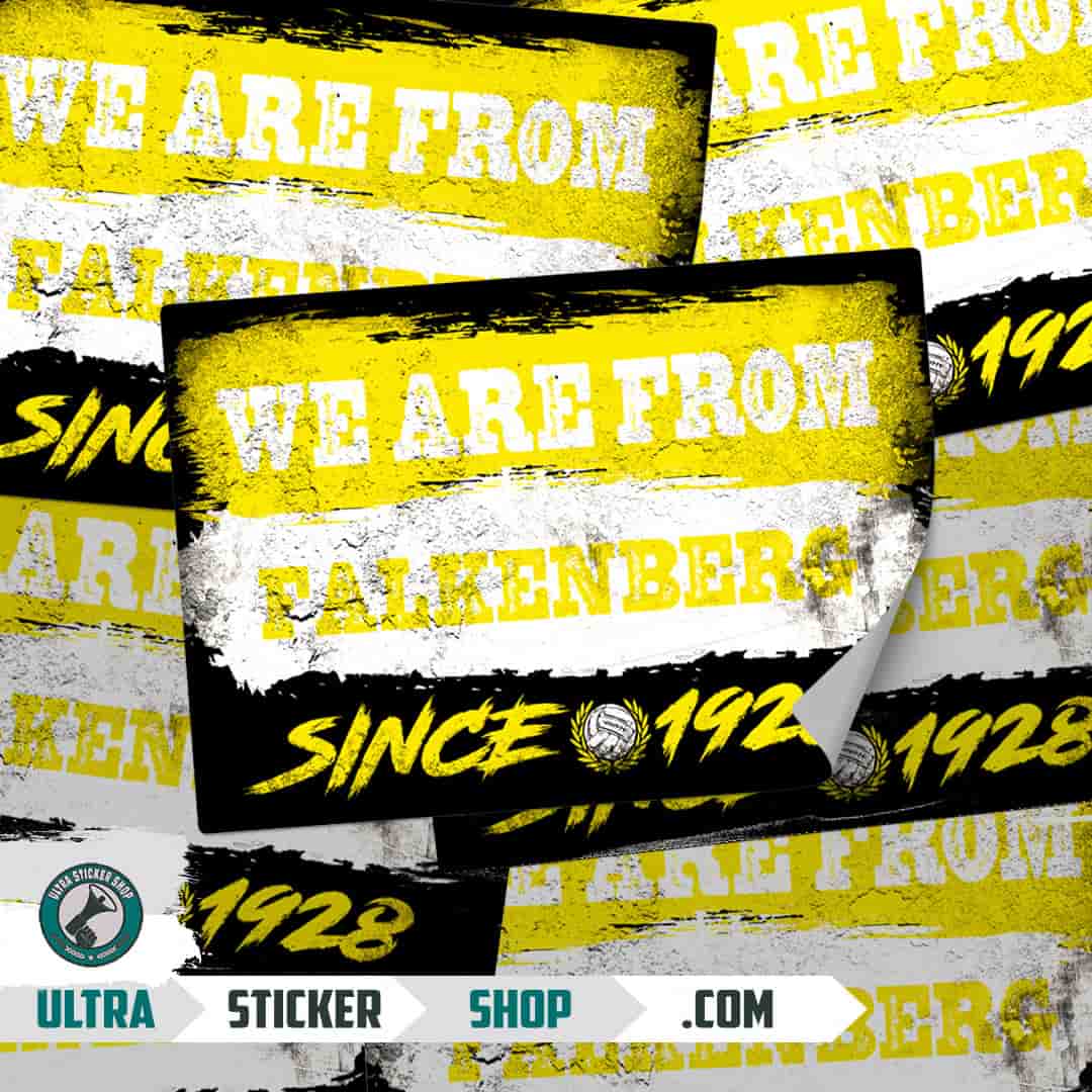 We are from Falkenberg since 1928 Stickers