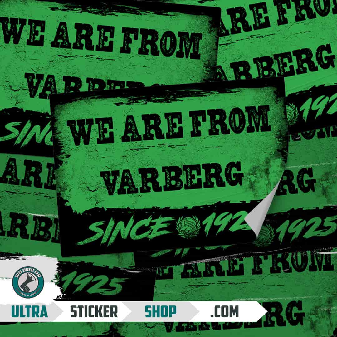 We are from Varberg since 1925 Stickers